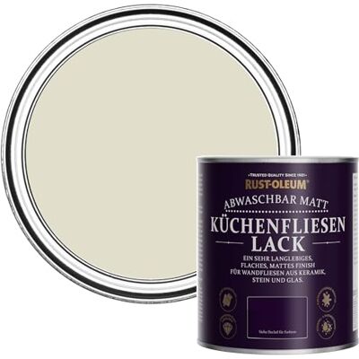 Rust-Oleum abwaschbare Küchenfliesenlack in beige mit Matt Finish Hafermilch 750ML Rust-Oleum abwaschbare Küchenfliesenlack in beige mit Matt Finish Hafermilch 750ML