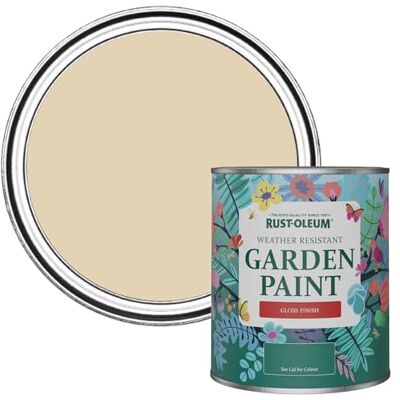 Rust-Oleum Gartenfarbe, schimmelresistent, hochglanz, 750 ml, Sandgelb Rust-Oleum Gartenfarbe, schimmelresistent, hochglanz, 750 ml, Sandgelb