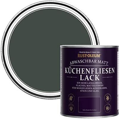 Rust-Oleum abwaschbare Küchenfliesenlack in dunkelgrün mit Matt Finish Abendessen 750ML Rust-Oleum abwaschbare Küchenfliesenlack in dunkelgrün mit Matt Finish Abendessen 750ML