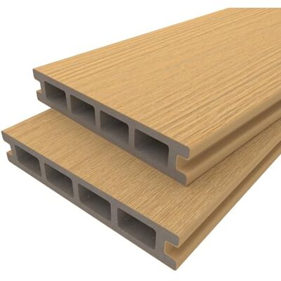 Gartenwelt Riegelsberger WPC Terrassendiele Red Cedar 25×140 mm 150 cm Co-Extrusion Oberfläche Ummanteltes Hohlprofil Farbstabil, pflegeleicht & wasserabweisend Gartenwelt Riegelsberger WPC Terrassendiele Red Cedar 25×140 mm 150 cm Co-Extrusion Oberfläche Ummanteltes Hohlprofil Farbstabil, pflegeleicht & wasserabweisend