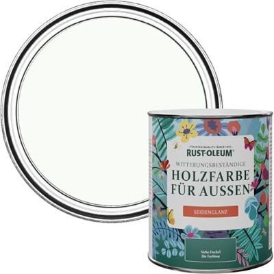Rust-Oleum Holzfarbe Für Aussen, Wetterschutz, Seidenglanz, 750 ml, Kalkweiß Rust-Oleum Holzfarbe Für Aussen, Wetterschutz, Seidenglanz, 750 ml, Kalkweiß