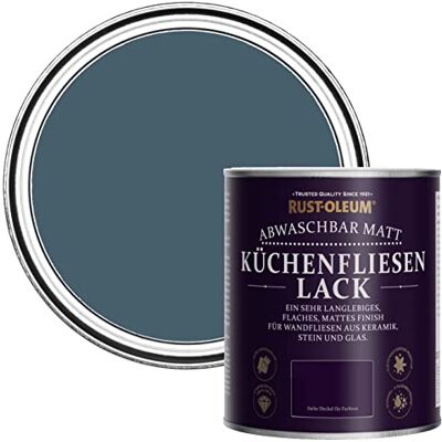 Rust-Oleum abwaschbare Küchenfliesenlack in dunkelblau mit Matt Finish Blaupause 750ML Rust-Oleum abwaschbare Küchenfliesenlack in dunkelblau mit Matt Finish Blaupause 750ML