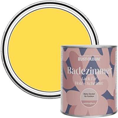 Rust-Oleum Yellow Moisture Resistant Bathroom Wood and Cabinet Paint in Satin Finish Lemon Sorbet 750ml Rust-Oleum Yellow Moisture Resistant Bathroom Wood and Cabinet Paint in Satin Finish Lemon Sorbet 750ml