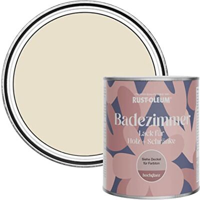 Rust-Oleum feuchtigkeitsresistente beige Badezimmerholz- und Schrankfarbe in Hochglanz Finish Longsands Strand 750ML Rust-Oleum feuchtigkeitsresistente beige Badezimmerholz- und Schrankfarbe in Hochglanz Finish Longsands Strand 750ML