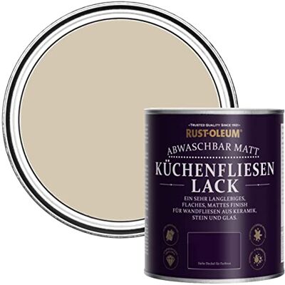 Rust-Oleum abwaschbare Küchenfliesenlack in beige mit Matt Finish Karamell 750ML Rust-Oleum abwaschbare Küchenfliesenlack in beige mit Matt Finish Karamell 750ML