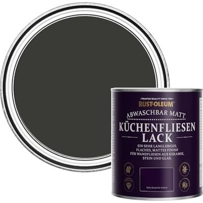 Rust-Oleum abwaschbare Küchenfliesenlack in schwarz mit Matt Finish Zauberabend 750ML Rust-Oleum abwaschbare Küchenfliesenlack in schwarz mit Matt Finish Zauberabend 750ML