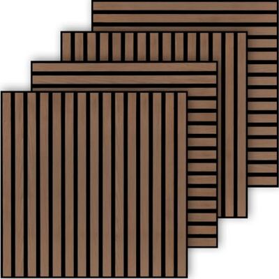 dedeco Akustikpaneel Standard 4er-Set Farbe Walnut Schallabsorption, Lärmschutz, Wandverkleidung & Deckenpaneel Holzoptik, Schalldämmung, Akustikverbesserung Dekoratives Design, Raumakustik dedeco Akustikpaneel Standard 4er-Set Farbe Walnut Schallabsorption, Lärmschutz, Wandverkleidung & Deckenpaneel Holzoptik, Schalldämmung, Akustikverbesserung Dekoratives Design, Raumakustik