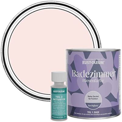 Rust-Oleum wasserfeste rosa Fliesenfarbe für Badezimmer in Hochglanz Finish Erdbeer-Vanille 750ML Rust-Oleum wasserfeste rosa Fliesenfarbe für Badezimmer in Hochglanz Finish Erdbeer-Vanille 750ML