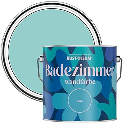 Rust-Oleum blau feuchtigkeitsresistente Badezimmerwandfarbe Matt Finish Grünblau 2,5 litres Rust-Oleum blau feuchtigkeitsresistente Badezimmerwandfarbe Matt Finish Grünblau 2,5 litres