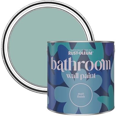 Rust-Oleum blau feuchtigkeitsresistente Badezimmerwandfarbe Matt Finish Marineblau 2,5 litres Rust-Oleum blau feuchtigkeitsresistente Badezimmerwandfarbe Matt Finish Marineblau 2,5 litres