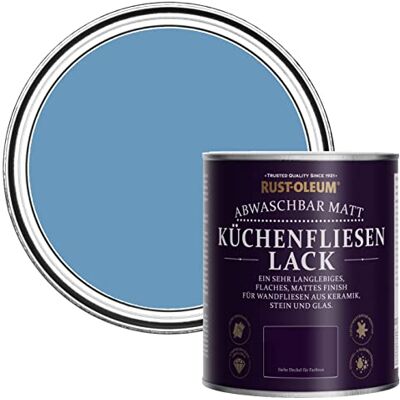 Rust-Oleum abwaschbare Küchenfliesenlack in blau mit Matt Finish Kornblumenblau 750ML Rust-Oleum abwaschbare Küchenfliesenlack in blau mit Matt Finish Kornblumenblau 750ML