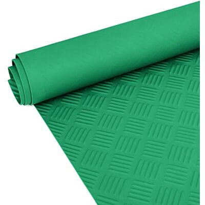 ANRO Gummimatte Riffelmatte Meterware 3mm Riffelblech Gummiläufer Riffelblechmatte als Werkstattboden, Bodenbelag, Werkbank Auflage, Gummi Matte für Anhänger, Garage Grün 130 x 100cm ANRO Gummimatte Riffelmatte Meterware 3mm Riffelblech Gummiläufer Riffelblechmatte als Werkstattboden, Bodenbelag, Werkbank Auflage, Gummi Matte für Anhänger, Garage Grün 130 x 100cm