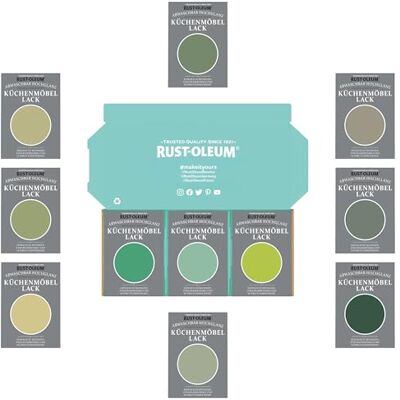 Rust-Oleum Küchenschränke Testerbox Satte Grüntöne Hochglanz Rust-Oleum Küchenschränke Testerbox Satte Grüntöne Hochglanz