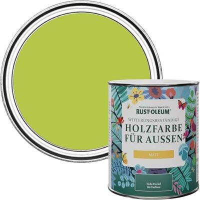 Rust-Oleum Holzfarbe Für Aussen, Wetterschutz, Matt, 750 ml, Limette Rust-Oleum Holzfarbe Für Aussen, Wetterschutz, Matt, 750 ml, Limette