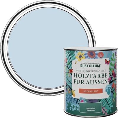 Rust-Oleum Holzfarbe Für Aussen, Wetterschutz, Seidenglanz, 750 ml, Blaue Seide Rust-Oleum Holzfarbe Für Aussen, Wetterschutz, Seidenglanz, 750 ml, Blaue Seide