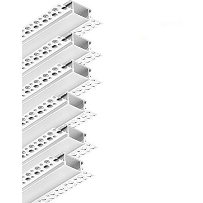 Besseto LED Profil Trockenbau,6Pack 1M Trockenbau Streifen Licht Diffusor Profil,Trimless Einbau Aluminium LED Profile f¨¹r Wand und Decke Besseto LED Profil Trockenbau,6Pack 1M Trockenbau Streifen Licht Diffusor Profil,Trimless Einbau Aluminium LED Profile f¨¹r Wand und Decke