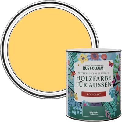 Rust-Oleum Gartenfarbe, schimmelresistent, hochglanz, 750 ml, Zitronengelee Rust-Oleum Gartenfarbe, schimmelresistent, hochglanz, 750 ml, Zitronengelee