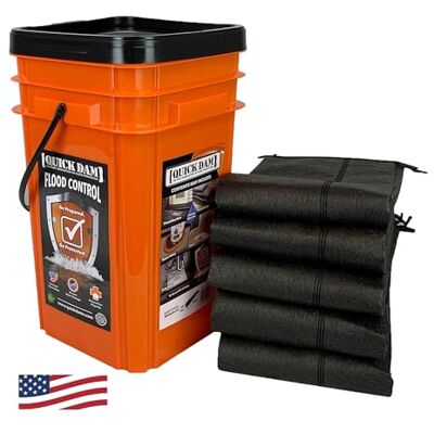 DAM Grab & Go Hochwasser-Set, enthält 1,5–3 m Hochwasserbarrieren im Eimer DAM Grab & Go Hochwasser-Set, enthält 1,5–3 m Hochwasserbarrieren im Eimer