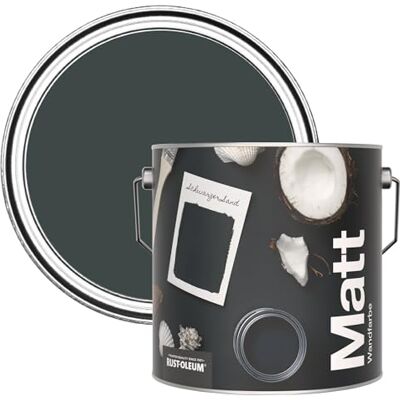 Rust-Oleum ultra strapazierfähige, extra deckende, abwaschbare, schwarz matte Wandfarbe Schwarzer Sand 2,5 Litres Rust-Oleum ultra strapazierfähige, extra deckende, abwaschbare, schwarz matte Wandfarbe Schwarzer Sand 2,5 Litres