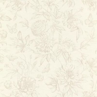 Rasch Tapete 793932 – Vliestapete in Cremeweiß mit floralem Muster im Vintage Stil in Beige 10,05 x 0,53 (LXB) Rasch Tapete 793932 – Vliestapete in Cremeweiß mit floralem Muster im Vintage Stil in Beige 10,05 x 0,53 (LXB)
