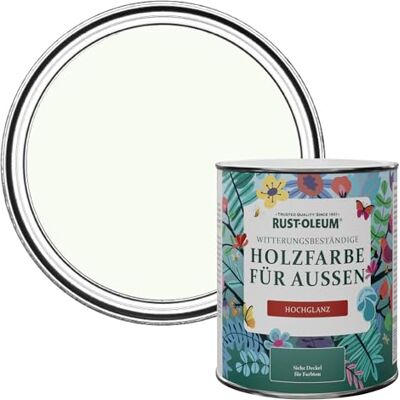 Rust-Oleum Gartenfarbe, schimmelresistent, hochglanz, 750 ml, Ruhiges Weiß Rust-Oleum Gartenfarbe, schimmelresistent, hochglanz, 750 ml, Ruhiges Weiß