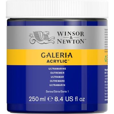 Winsor & Newton Galeria Acrylfarbe 250ml – Ultramarin 2037660 – Hochpigmentiert, brillante Farbkraft, starke Deckkraft, schnell trocknend & vielseitig einsetzbar Winsor & Newton Galeria Acrylfarbe 250ml – Ultramarin 2037660 – Hochpigmentiert, brillante Farbkraft, starke Deckkraft, schnell trocknend & vielseitig einsetzbar
