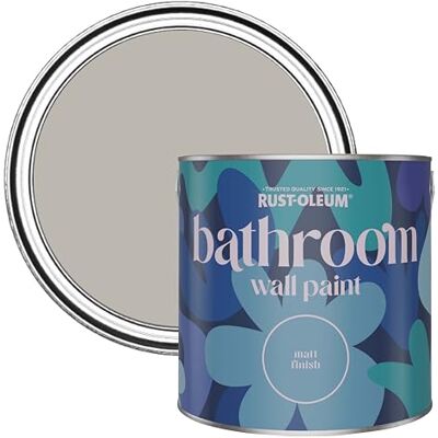 Rust-Oleum dunkelgrau feuchtigkeitsresistente Badezimmerwandfarbe Matt Finish Gorthleckstein 2,5 litres Rust-Oleum dunkelgrau feuchtigkeitsresistente Badezimmerwandfarbe Matt Finish Gorthleckstein 2,5 litres