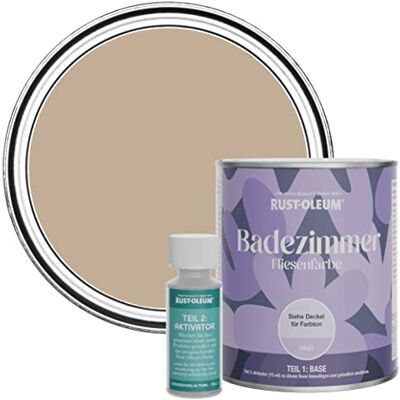 Rust-Oleum wasserfeste braun Fliesenfarbe für Badezimmer in Matt Finish Gesalzenes Karamell 750ML Rust-Oleum wasserfeste braun Fliesenfarbe für Badezimmer in Matt Finish Gesalzenes Karamell 750ML