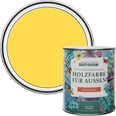 Rust-Oleum Holzfarbe Für Aussen, Wetterschutz, Seidenglanz, 750 ml, Zitronensorbet Rust-Oleum Holzfarbe Für Aussen, Wetterschutz, Seidenglanz, 750 ml, Zitronensorbet
