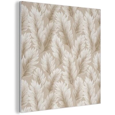 MuchoWow © Akustikbilder Wall Art Decoration Bilder für die Wand Akustikfilz 80x80 cm Deko Schallpaneel Wohnzimmer Akustik Schalldämmung Bild Botanisch Muster Beige MuchoWow © Akustikbilder Wall Art Decoration Bilder für die Wand Akustikfilz 80x80 cm Deko Schallpaneel Wohnzimmer Akustik Schalldämmung Bild Botanisch Muster Beige