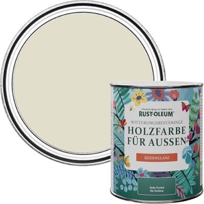 Rust-Oleum Holzfarbe Für Aussen, Wetterschutz, Seidenglanz, 750 ml, Hafermilch Rust-Oleum Holzfarbe Für Aussen, Wetterschutz, Seidenglanz, 750 ml, Hafermilch