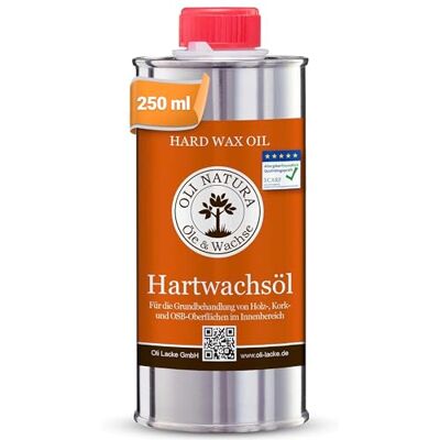 OLI NATURA Öle & Wachse OLI NATURA Hartwachsöl ECARF-zertifiziertes Holzöl 250ml Professionelles Holzfinish für Möbel, Tische, Treppen & Türen natürliche Optik und langlebiger Holzschutz OLI NATURA Öle & Wachse OLI NATURA Hartwachsöl ECARF-zertifiziertes Holzöl 250ml Professionelles Holzfinish für Möbel, Tische, Treppen & Türen natürliche Optik und langlebiger Holzschutz