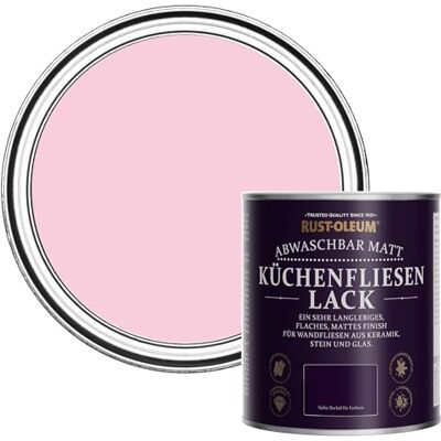 Rust-Oleum abwaschbare Küchenfliesenlack in rosa mit Matt Finish Süßer Traum 750ML Rust-Oleum abwaschbare Küchenfliesenlack in rosa mit Matt Finish Süßer Traum 750ML