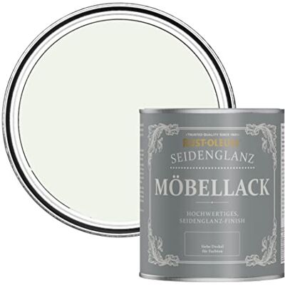 Rust-Oleum weiß Möbelfarbe mit Seidenglanz-Finish, geruchsarm und wasserbasiert für Innenholz Milchschaum 750ML Rust-Oleum weiß Möbelfarbe mit Seidenglanz-Finish, geruchsarm und wasserbasiert für Innenholz Milchschaum 750ML
