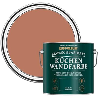Rust-Oleum abwaschbare matte, geruchsarme rot Küchenwandfarbe Siena 2,5 Litres Rust-Oleum abwaschbare matte, geruchsarme rot Küchenwandfarbe Siena 2,5 Litres