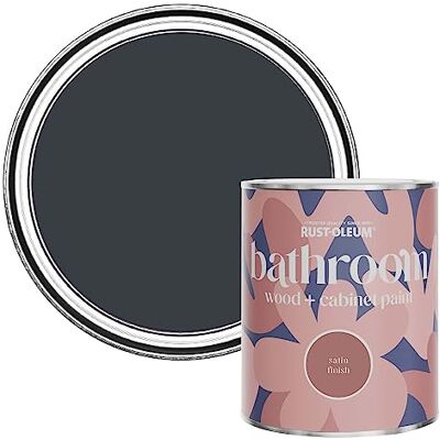 Rust-Oleum Grey Moisture Resistant Bathroom Wood and Cabinet Paint in Satin Finish Anthracite (RAL 7016) 750ml Rust-Oleum Grey Moisture Resistant Bathroom Wood and Cabinet Paint in Satin Finish Anthracite (RAL 7016) 750ml