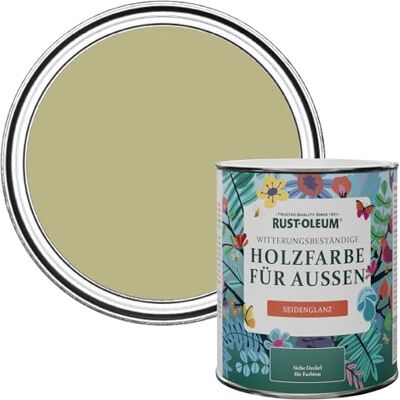 Rust-Oleum Holzfarbe Für Aussen, Wetterschutz, Seidenglanz, 750 ml, Salbei Grün Rust-Oleum Holzfarbe Für Aussen, Wetterschutz, Seidenglanz, 750 ml, Salbei Grün