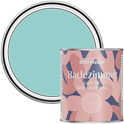 Rust-Oleum feuchtigkeitsresistente blau Badezimmerholz- und Schrankfarbe in Matt Finish Grünblau 750ML Rust-Oleum feuchtigkeitsresistente blau Badezimmerholz- und Schrankfarbe in Matt Finish Grünblau 750ML