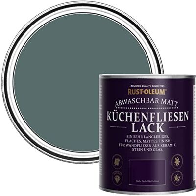 Rust-Oleum abwaschbare Küchenfliesenlack in dunkelgrün mit Matt Finish Tiefsee 750ML Rust-Oleum abwaschbare Küchenfliesenlack in dunkelgrün mit Matt Finish Tiefsee 750ML