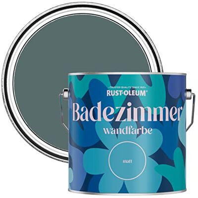 Rust-Oleum dunkelgrün feuchtigkeitsresistente Badezimmerwandfarbe Matt Finish Tiefsee 2,5 litres Rust-Oleum dunkelgrün feuchtigkeitsresistente Badezimmerwandfarbe Matt Finish Tiefsee 2,5 litres