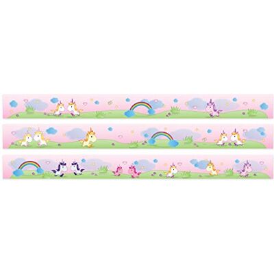 WANDKINGS Bordüre Wähle ein Motiv Süße Einhörner 3x selbstklebende Wandbordüren je 150 cm Gesamtlänge: 450 cm Höhe: 12,5 cm WANDKINGS Bordüre Wähle ein Motiv Süße Einhörner 3x selbstklebende Wandbordüren je 150 cm Gesamtlänge: 450 cm Höhe: 12,5 cm