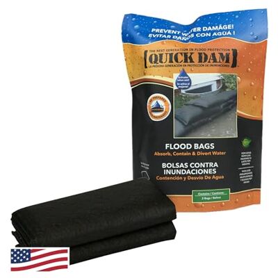 DAM QD1224-2 Water Activated Flood Bags 2/Pack, Black DAM QD1224-2 Water Activated Flood Bags 2/Pack, Black