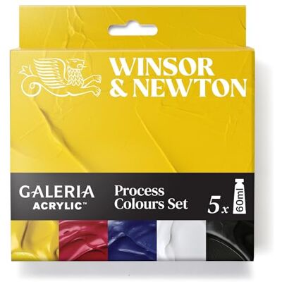 Winsor & Newton 2190618 Galeria Acrylfarben Set Process – 5x60ml – hochwertige Acrylfarbe, deckend, brillant, lichtbeständig, Künstler Acrylfarben, vielseitig, ideal für Leinwand und Papier Winsor & Newton 2190618 Galeria Acrylfarben Set Process – 5x60ml – hochwertige Acrylfarbe, deckend, brillant, lichtbeständig, Künstler Acrylfarben, vielseitig, ideal für Leinwand und Papier