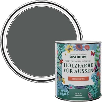 Rust-Oleum Holzfarbe Für Aussen, Wetterschutz, Seidenglanz, 750 ml, Graphit Rust-Oleum Holzfarbe Für Aussen, Wetterschutz, Seidenglanz, 750 ml, Graphit