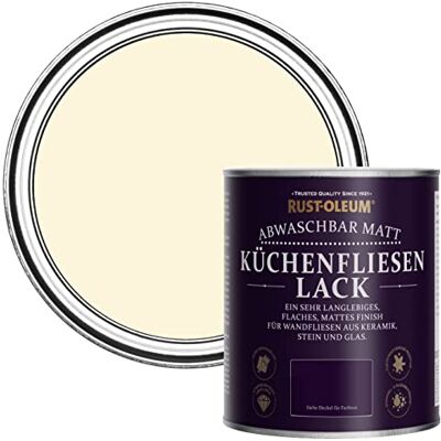 Rust-Oleum abwaschbare Küchenfliesenlack in beige mit Matt Finish Gebrochenes Weiß 750ML Rust-Oleum abwaschbare Küchenfliesenlack in beige mit Matt Finish Gebrochenes Weiß 750ML