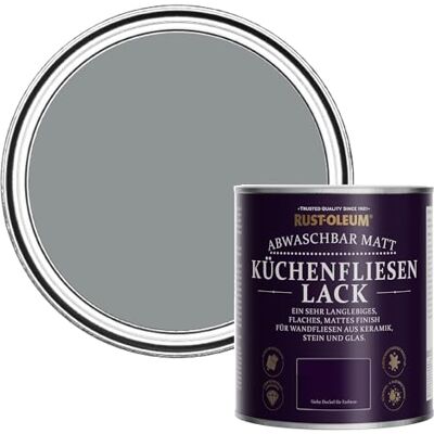 Rust-Oleum abwaschbare Küchenfliesenlack in grau mit Matt Finish Anthrazit Medium 750ML Rust-Oleum abwaschbare Küchenfliesenlack in grau mit Matt Finish Anthrazit Medium 750ML