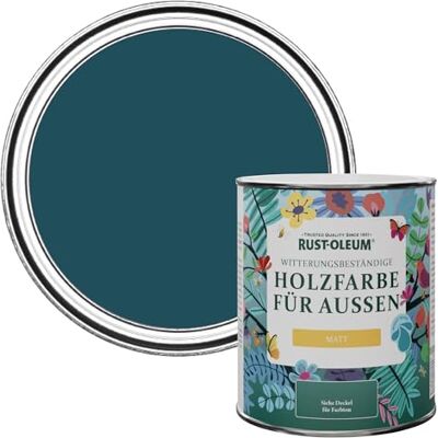 Rust-Oleum Holzfarbe Für Aussen, Wetterschutz, Matt, 750 ml, Uniformblau Rust-Oleum Holzfarbe Für Aussen, Wetterschutz, Matt, 750 ml, Uniformblau