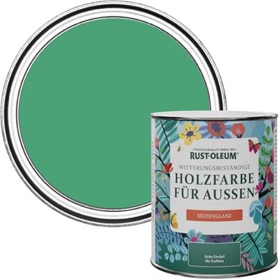 Rust-Oleum Holzfarbe Für Aussen, Wetterschutz, Seidenglanz, 750 ml, Smaragd Rust-Oleum Holzfarbe Für Aussen, Wetterschutz, Seidenglanz, 750 ml, Smaragd