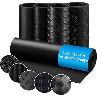 KARAT Gummimatte Meterware Gummiläufer in vielen Strukturen Antirutschmatte Noppenmatte Bodenmatte Tränenblech Bodenbelag (Karo, 100 x 250 cm) KARAT Gummimatte Meterware Gummiläufer in vielen Strukturen Antirutschmatte Noppenmatte Bodenmatte Tränenblech Bodenbelag (Karo, 100 x 250 cm)
