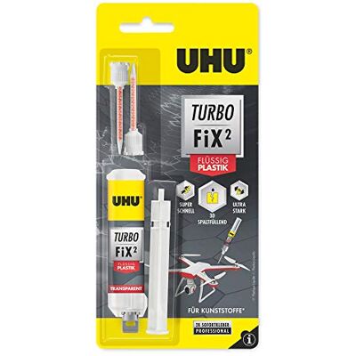 UHU Turbo FiX² Plastik, Schneller, starker Zweikomponenten-Reparaturkleber, 10 g UHU Turbo FiX² Plastik, Schneller, starker Zweikomponenten-Reparaturkleber, 10 g